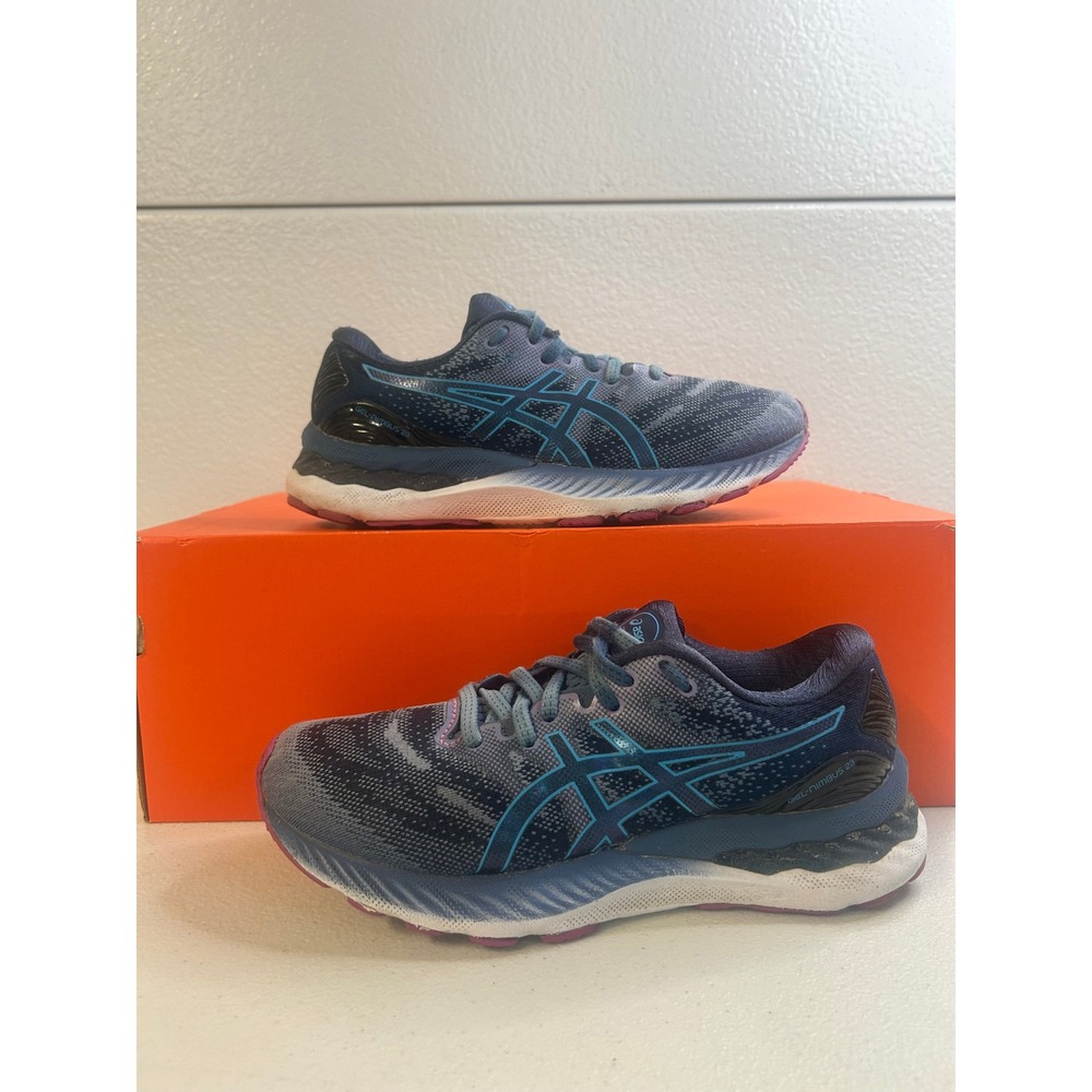 Asics Gel-Nimbus 23 Blue Grey Women Size 6.5 Wide #2982